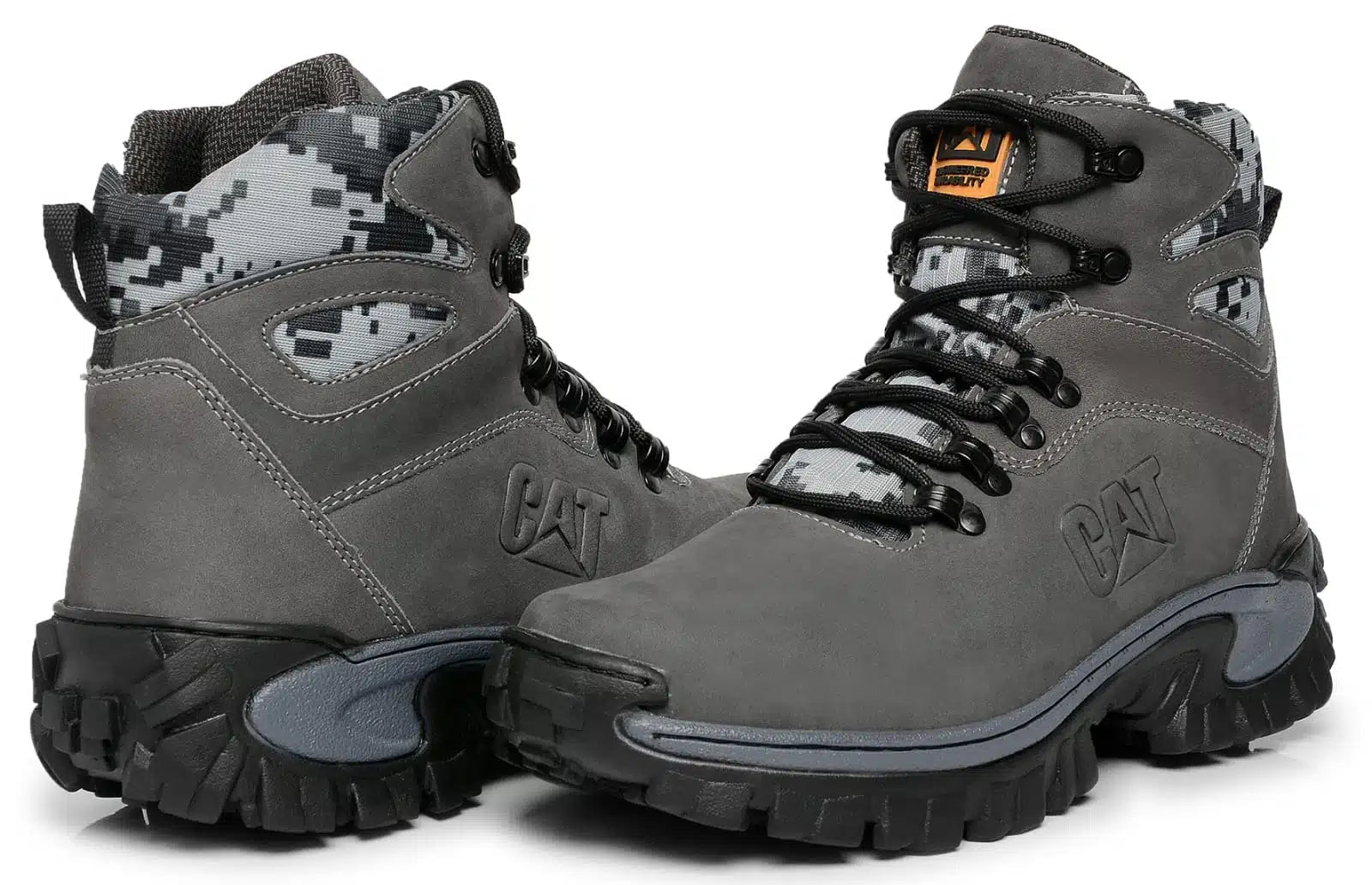 Bota Caterpillar 2067 Cinza Camuflado