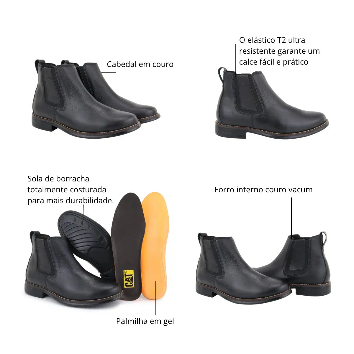 Bota Caterpillar 1001 Preta