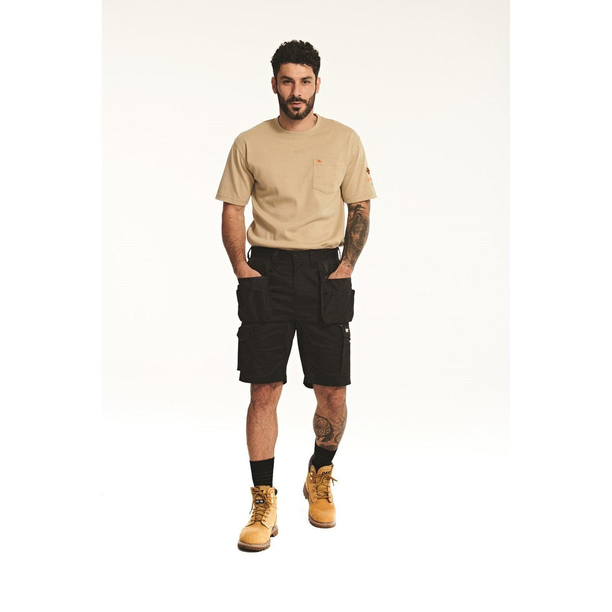 Shorts Essentials de Stretch com Bolsos  Preto